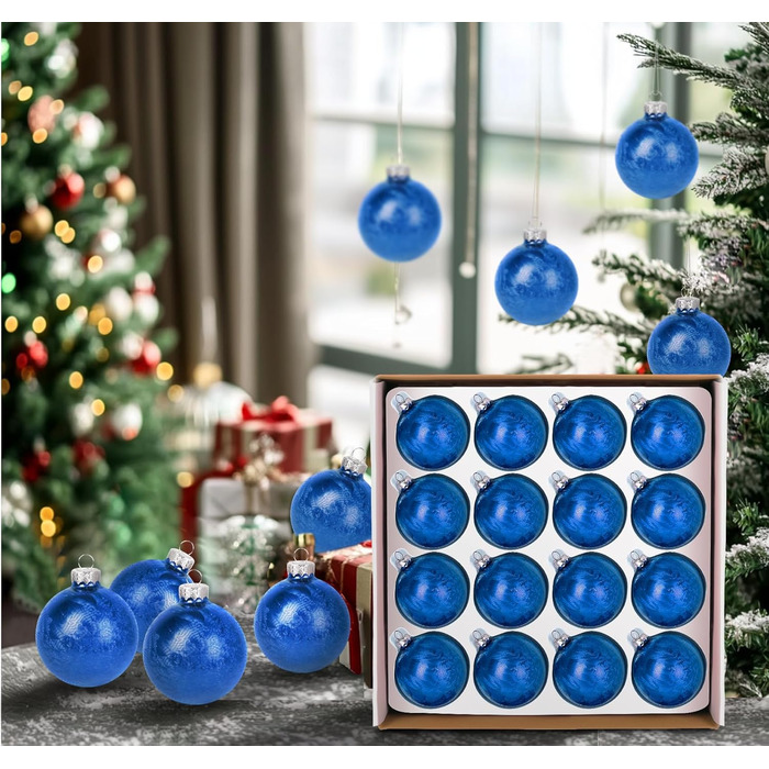 Скляні кулі Hengsong на Різдво: 24 шт., чорні та золоті, 6 см. Декоративні прикраси для ялинки