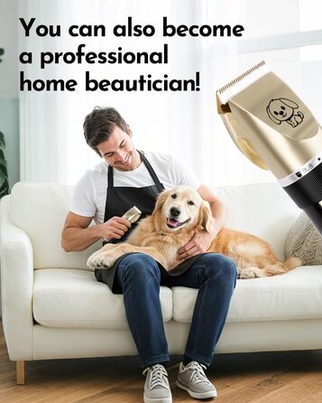 Машинка для стрижки собак, набір для грумінгу: 4 насадки, ножиці, гребінець, щітка