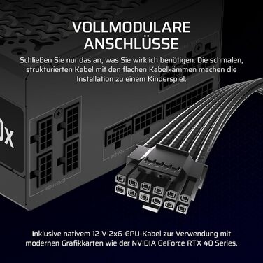 Блок живлення Corsair RM850x (2024) 850W ATX 3.1 PCIe 5.1, повністю модульний, низький рівень шуму, чорний