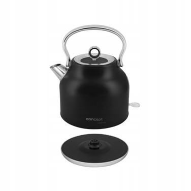 Електричний чайник Concept Retrosign RK3334, 2200 Вт, 1,7 л, чорний