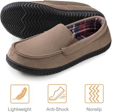 Чоловічі домашні тапочки RockDove Alexander з дихаючим фланелевим підкладкою та неслизькою підошвою з піни (44 EU, Мокка)