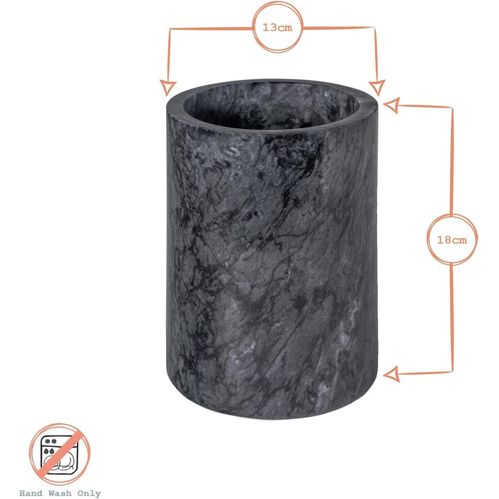 Охолоджувач для вина Argon Tableware Marmor - 13 см, чорний