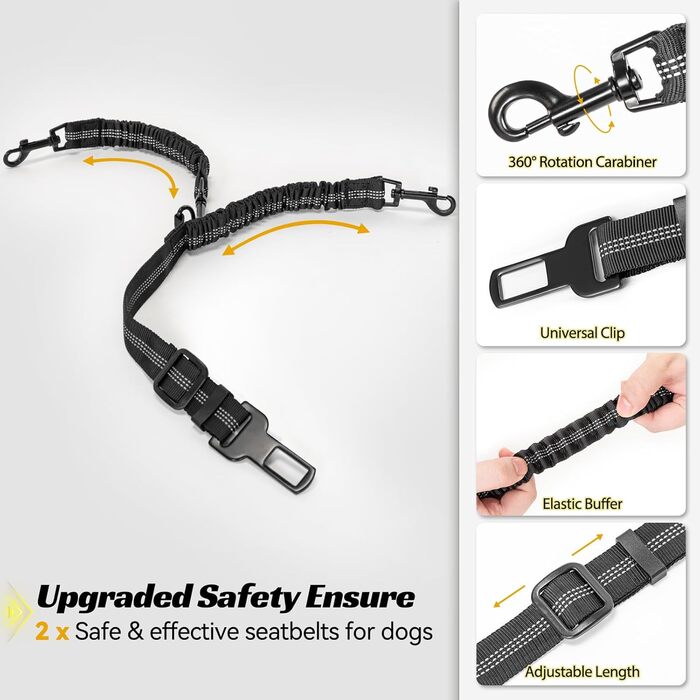 Крісло-переноска для собак Petfit, чорне шкіряне, M, для маленьких собак, безпечне автокрісло з кріпленням для ременя безпеки