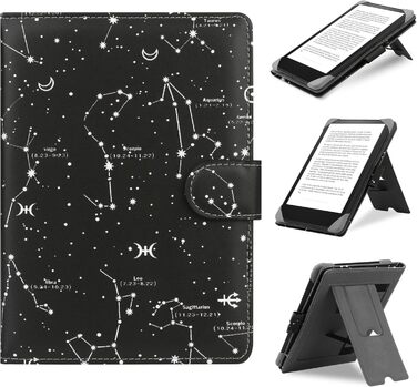 Чохол для Kindle, Kobo, Pocketbook, Tolino, Sony eReader (6.8'') з підставкою, шкіра, Konstellation