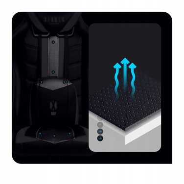 Ігрове крісло Diablo Chairs Diablo X-Ray L, екошкіра, чорне