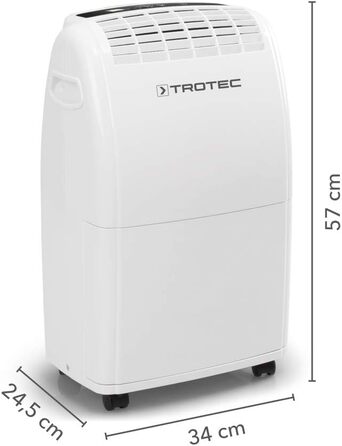 Електричний осушувач повітря Trotec TTK 75 E – продуктивність 20 л/день – площа 45 м² / 110 м³ – з автовимкненням