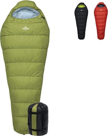 Сплячий мішок Teton Sports LEEF Ultralight Mummy - ультралегкий, 3-4 сезони, для походу, трекінгу та кемпінгу, з мішком для зберігання