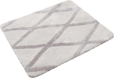 Homie Living Bath Mat, Non-Slip and Washable Fluffy Rug with Soft Pile, San Bosa (60 x 100 cm, Beige Grey) Beige Grey 60 x 100 cm