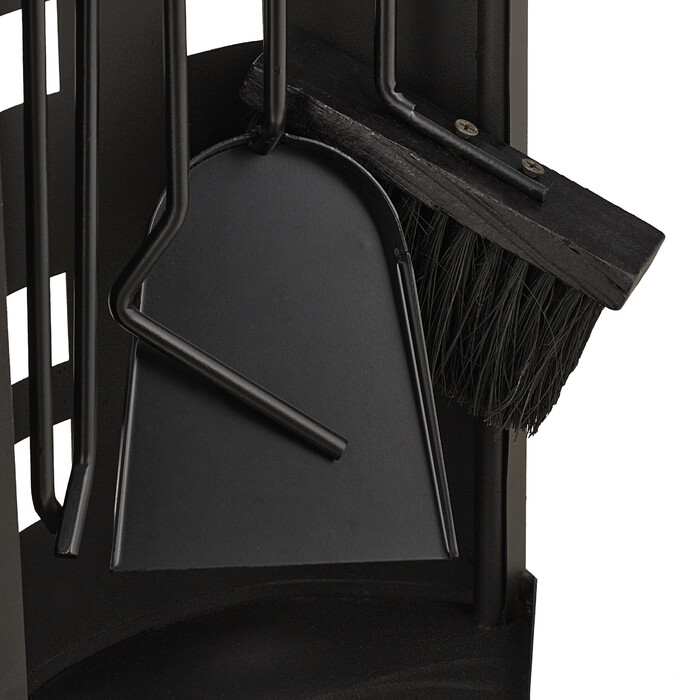 Relaxdays 5-Piece Fireplace Tool Set in Black