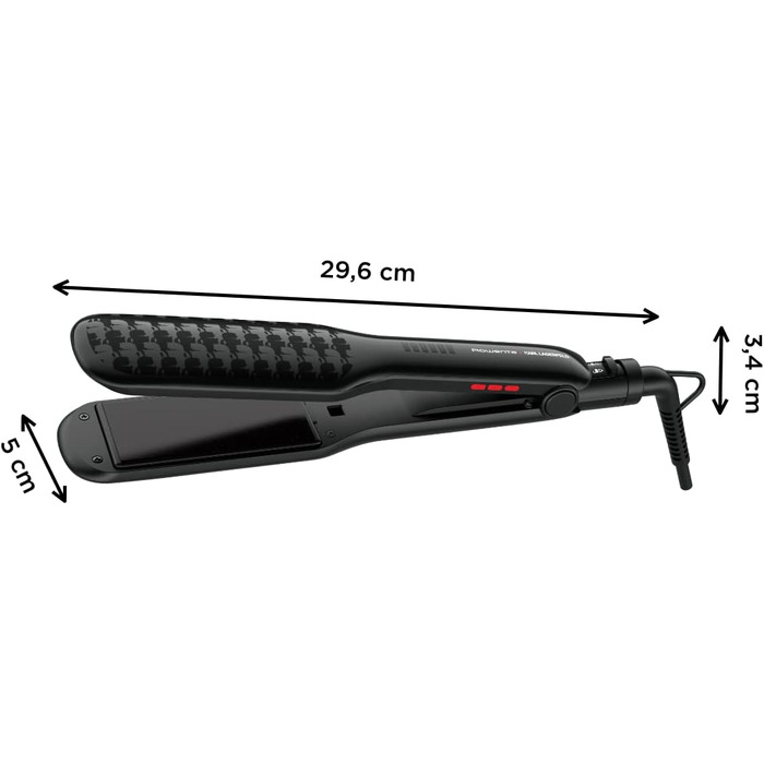 Випрямляч для волосся Rowenta x Karl Lagerfeld SF411L Extra Liss з керамічним покриттям, чорний