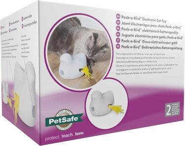 PetSafe Cat Toy, Interactive Engagement Toy with Timer, 3 AA Batteries Required (Peek-a-Bird)