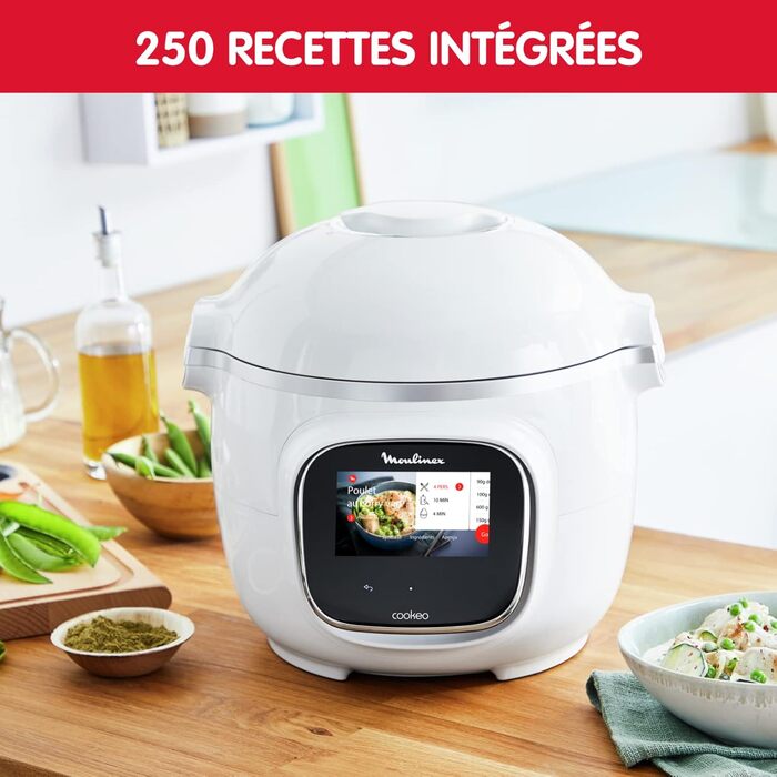 Moulinex Cookeo Touch Multicooker, intelligent, High-Pressure Touch Connect WiFi Black
