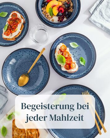 Набір чашок з кераміки Steingut Ibiza (6 шт.) - ТМ Steingut, глибокий синій колір, для чаю та кави