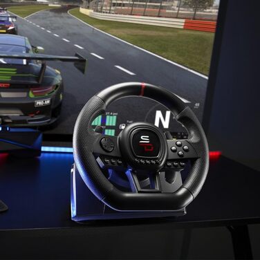 Superdrive SV650 Racing Wheel: Руль для гонок з педалями та перемиканням передач - сумісний з Xbox Series X/S, Switch, PS4, Xbox One, PC, PS3 (програмований)