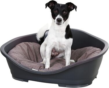 Лежанка для собак Kerbl Loneta, 72x52x8 см, бежево-сіра, для середніх та великих порід