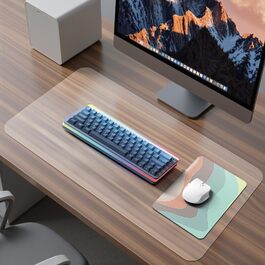 Прозора підкладка на стіл Vicwe, 90x43 см, ПВХ, антиковзка, для офісу та дому
