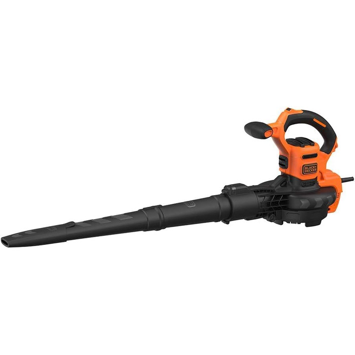 BLACK+DECKER 3-в-1 акумуляторний садовий пилосос-видувка 3000 Вт з подрібнювачем, рюкзаком-мішком 72 л, регульованою потужністю, для терас і доріжок (BEBLV300)
