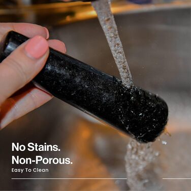 Набір для ступки та товкачка HiCoup – 15 см, натуральний граніт, не пористий, для кухні