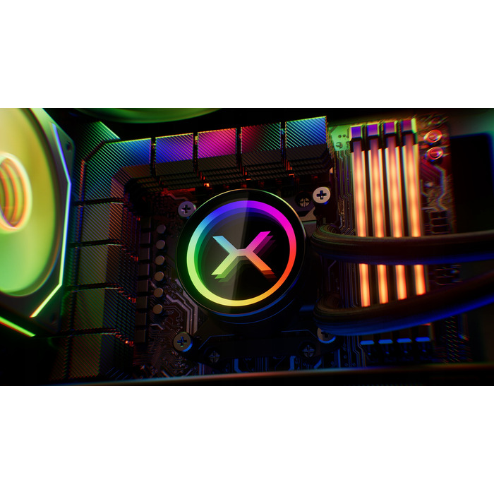 Система водяного охолодження процесора Krux HydroX 360 ARGB, 3x 120мм, 4-pin, чорна