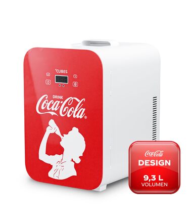 Міні-холодильник Coca-Cola 9.3л з LCD-дисплеєм: Автомобільний та побутовий, тихий та енергоефективний 12V/220V