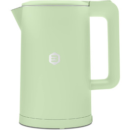 Balter Stainless Steel Kettle WK-4, 1.7 Liter, Electric Kettle, Double-Walled Design, BPA Free, LED, Compact Tea Kettle, Quiet (Black) (Mint)
