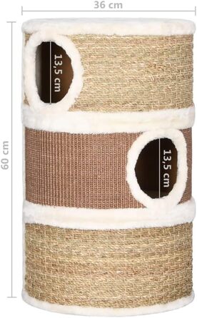 Котяча кігтеточка з моревої трави 60 см - кігтешкребок, кігтебаза, кігтетур для котів