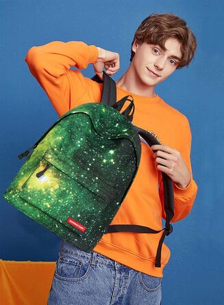 Шкільний рюкзак FANDARE Galaxy для хлопчиків та дівчаток з пеналом, 14-дюймовий відділ для ноутбука, зелений, для підлітків та дітей