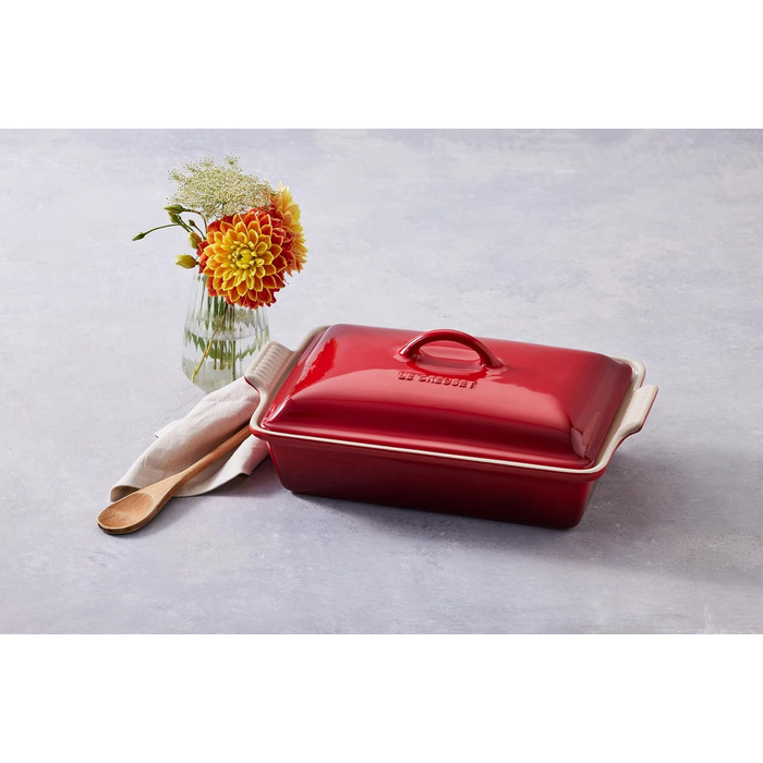 Каструля LeCreuset з керамічним покриттям, червона