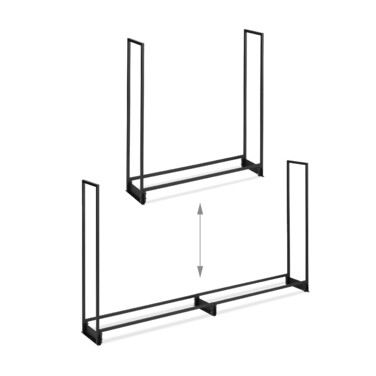 Relaxdays Firewood Rack with Cover