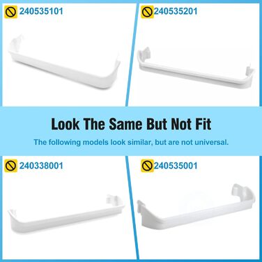 Improved 240534701 Door Shelf Rail Bar Compatible with Frigidaire or Kenmore Refrigerator Door Rail Rod Replacement 948952, AP3214631, PS734936 Frigidaire Replacement Parts for Shelf Door