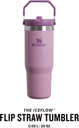 Stanley Flip Straw Tumbler 1.0 Water Bottle with Straw 0.89L - Thermos Bottle Keeps 12+ Hours Cold - Dishwasher Safe - Sports Bottle - Water Bottle BPA Free - (Lilac)