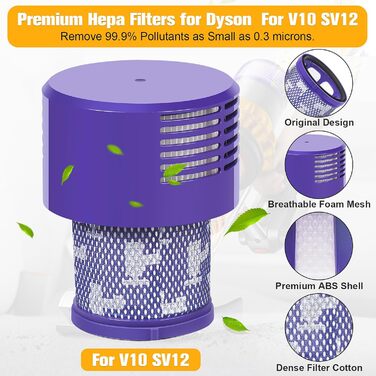 Dyson V11 V15 Dust Bin Filter Replacement Parts - Compatible with SV14, SV17, SV15, SV22, SV28 Vacuum Cleaners
