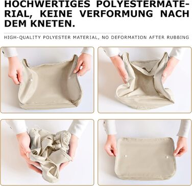 Органайзер для валізи BillyBath, набір 8 шт. (Бежевий): Косметичка, пакувальні кубики, сумочки для взуття, органайзери для подорожей