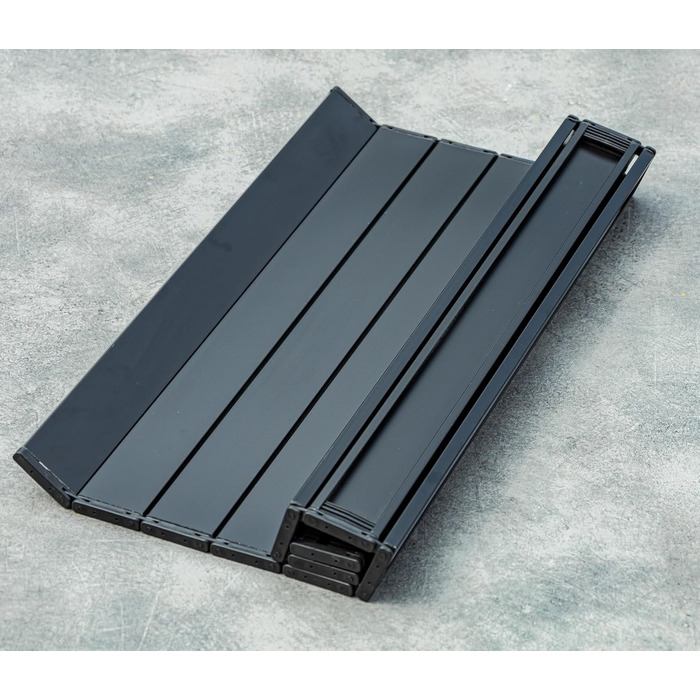 Ондіс24 Складаний столик для кемпінгу, саду та пікніків з алюмінію, 57,5 x 59 x 57 см, 50 кг, Антрацит