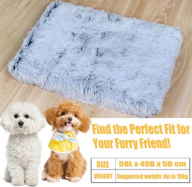 М'яке ліжко для собак середніх порід та котів, 75 x 50 x 8 см, плюшеве, миюче, Ombré-сірий