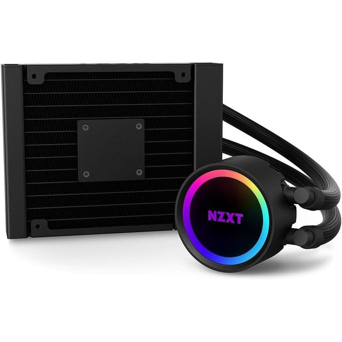 NZXT Kraken: Рідинне охолодження CPU AIO з LCD-дисплеєм та RGB підсвічуванням (120 мм, чорний)