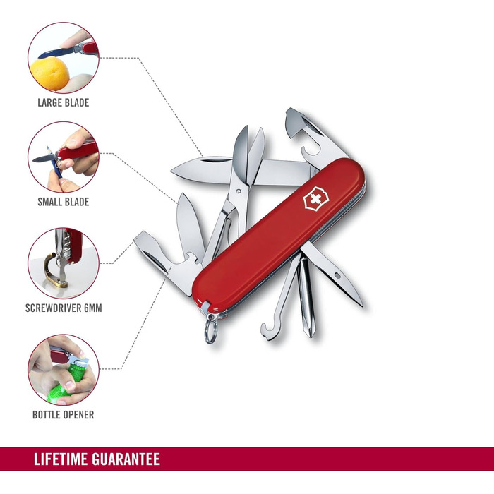 Швейцарський мультитул Victorinox Super Tinker 1.4703 – червоний, 14 функцій