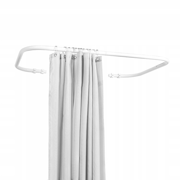 Кутовий штанга для душу Sasko 70-120 x 25 мм, білий