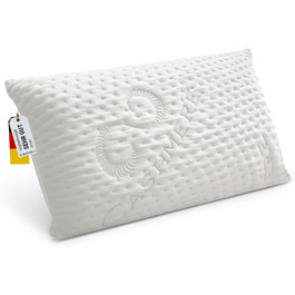Ортопедична подушка для шиї FMP Matratzenmanufaktur з ефектом пам'яті (Memory Foam), віскоеластична, біла, 70x36x13 см