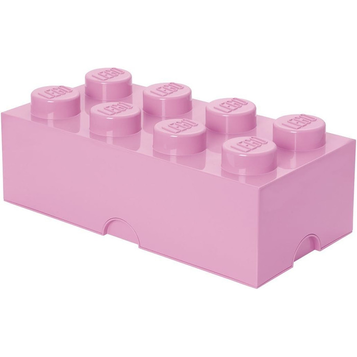 LEGO коробка для зберігання, 8 пінів, 12 л, світло-рожева, стосована