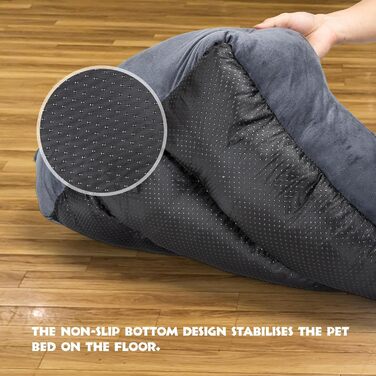 Dog Bed for Dogs 67x57cm, Non-Slip Dog Basket, Super Soft Fiber Filling, Washable Pet Bed for Small and Medium Dogs and Cats