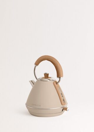 Retro Electric Kettle - Cream White - 1L Capacity, Fast Boil, Auto Shutoff, Anti-Scale Filter, Water Level Indicator