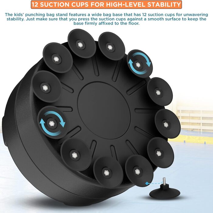 Дитячий боксерський мішок RDX Junior Standboxsäcke з рукавичками для тренувань: MMA, кікбоксинг, бокс, бойові мистецтва, муай-тай. Білий (червоний, 1.2 м)