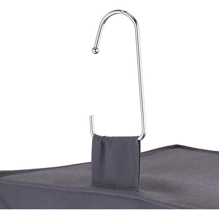 Настінна вішалка для одягу Relaxdays з 6 відділеннями, сіра, 139 x 30 x 30 см