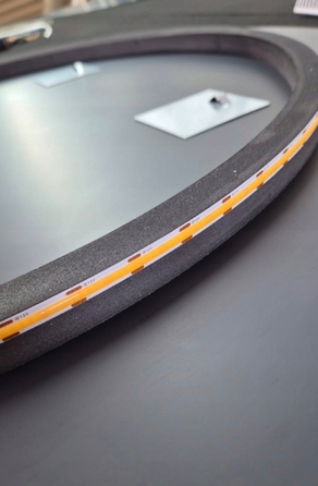 Прямокутне LED COB дзеркало у ванну кімнату з підсвіткою, 90x50 см