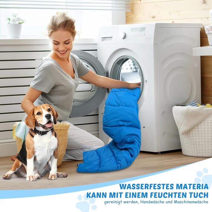 Водонепроникний килимок для собак 110 x 68 см, товстий, м'який, з можливістю прання, для подорожей, кемпінгу, відпочинку на природі (Блакитний)