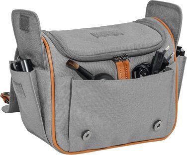 Сумка для камери PEDEA 'Vintage' з захисною плівкою для дисплея Canon, Nikon, Pentax, XL (Сірий)