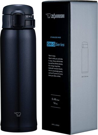 Zojirushi Stainless Steel Thermobecher - Insulated Coffee Tumbler, Leak-Proof, 0.48L, Dark Blue