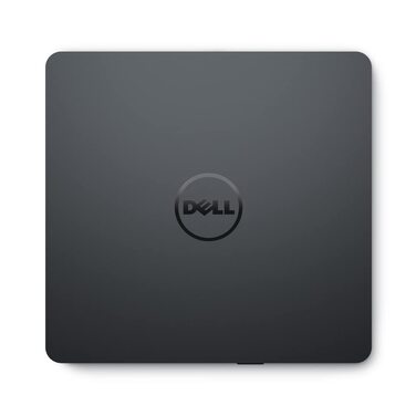 Зовнішній DVD-привід Dell Slim DW316 DVD+/-RW (8x8x5x) USB 2.0 для ноутбуків Inspiron, OptiPlex, Vostro, XPS, чорний