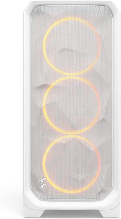 Корпус для ПК Fractal Design Meshify 3 White RGB TG Clear Tint з RGB підсвіткою та сітчастою передньою панеллю, підтримка ATX/mATX, 3 RGB вентилятори Momentum включені